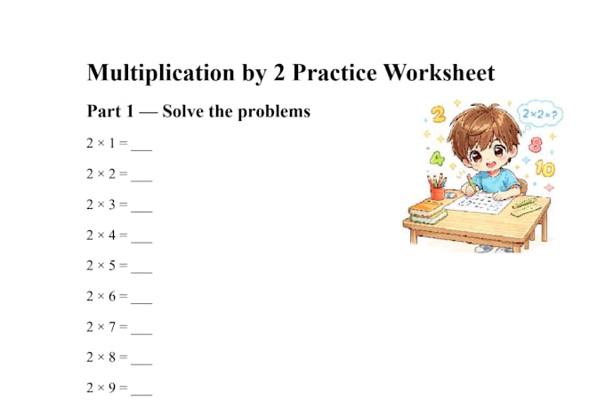 create multiplication worksheets for kids